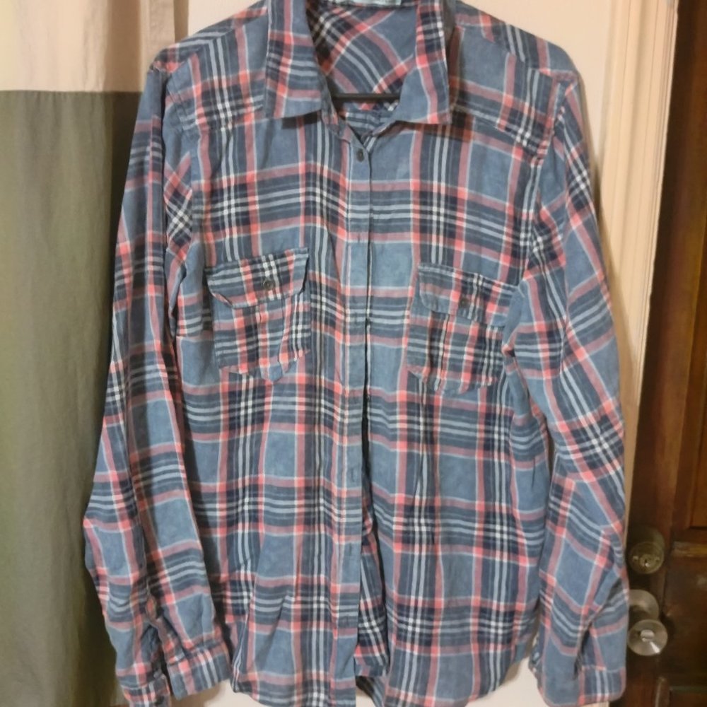 Maurice multicolored plaid shirt size XL